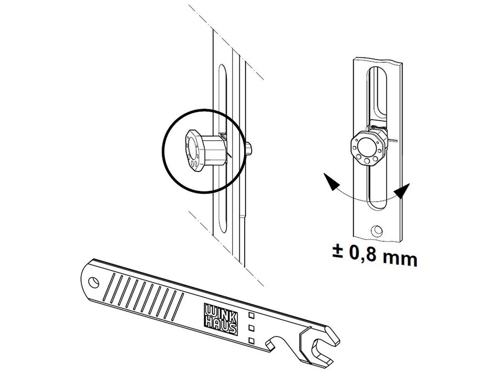 Klíč HV 11 pro seřízení přítlaku uzavíracích čepů kování active pilot